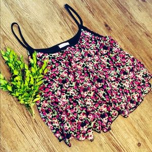 LA Hearts Floral Crop Top